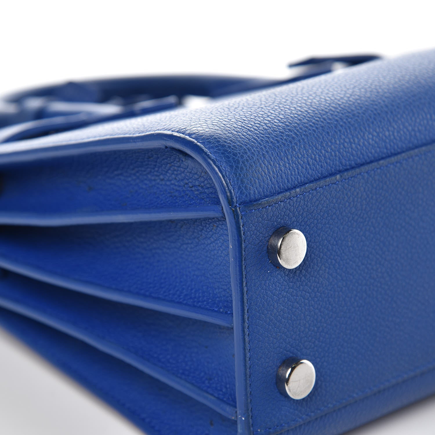 Saint Laurent Grained Calfskin Nano Sac De Jour Royal Blue 8 of 14