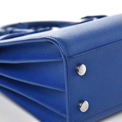 Saint Laurent Grained Calfskin Nano Sac De Jour Royal Blue 8 of 14