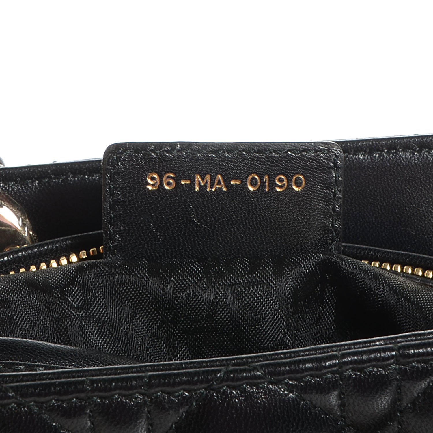 Christian Dior Lambskin Cannage Medium Pearl Lady Dior Black 7 of 7