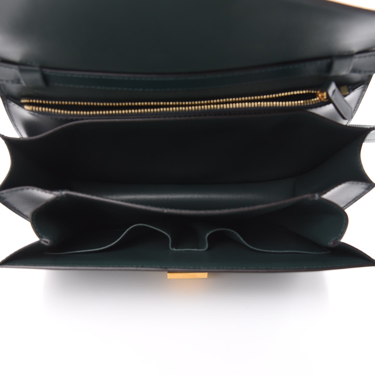 Celine Box Calfskin Medium Classic Box Flap Bag Dark Green 5 of 10