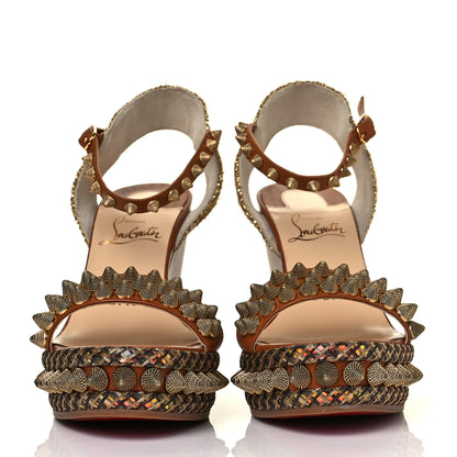 Christian Louboutin Calfskin Cordorella 110 Wedge Sandals 36 Version Cuoio 2 of 8
