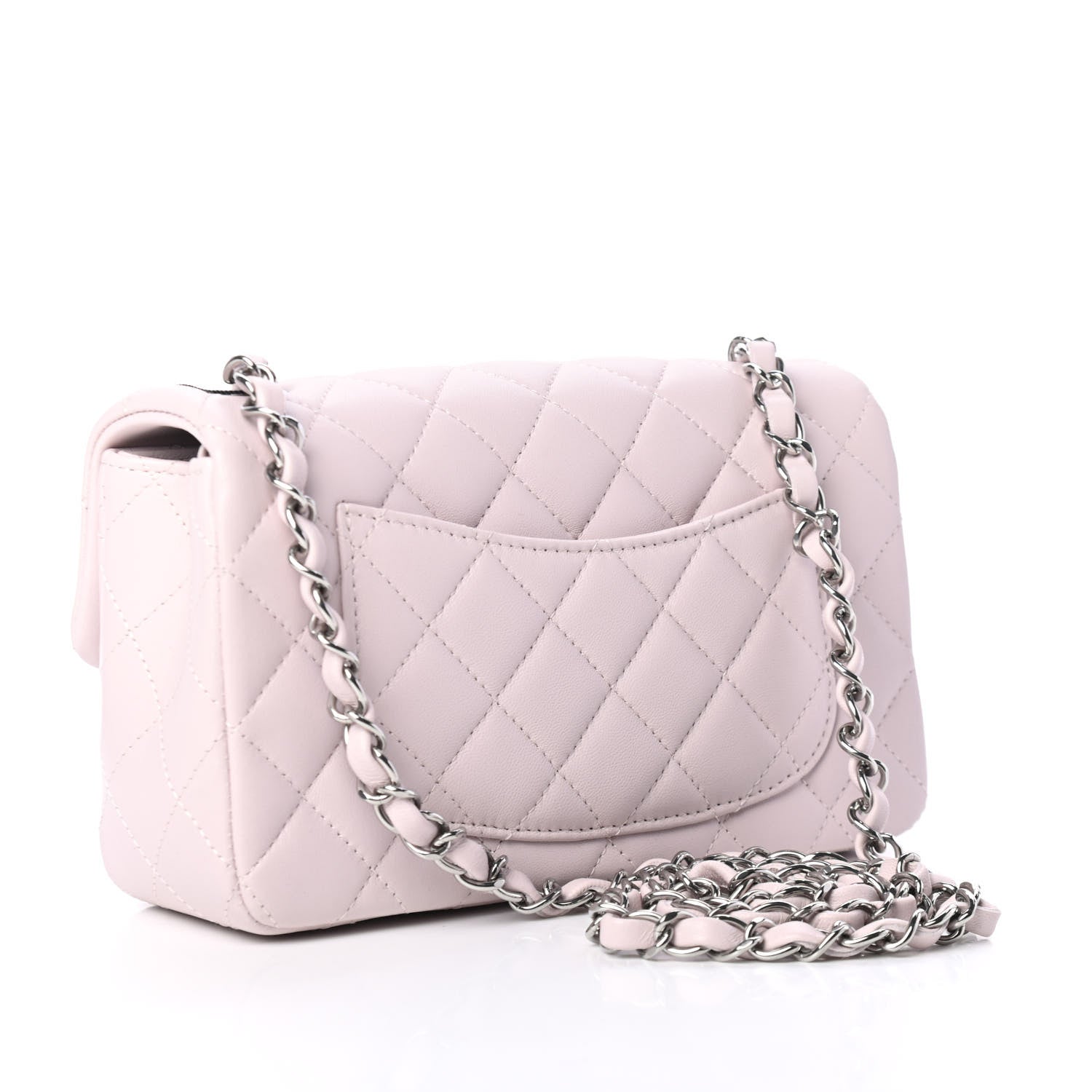 Chanel Lambskin Quilted Mini Rectangular Flap Light Purple 2 of 11