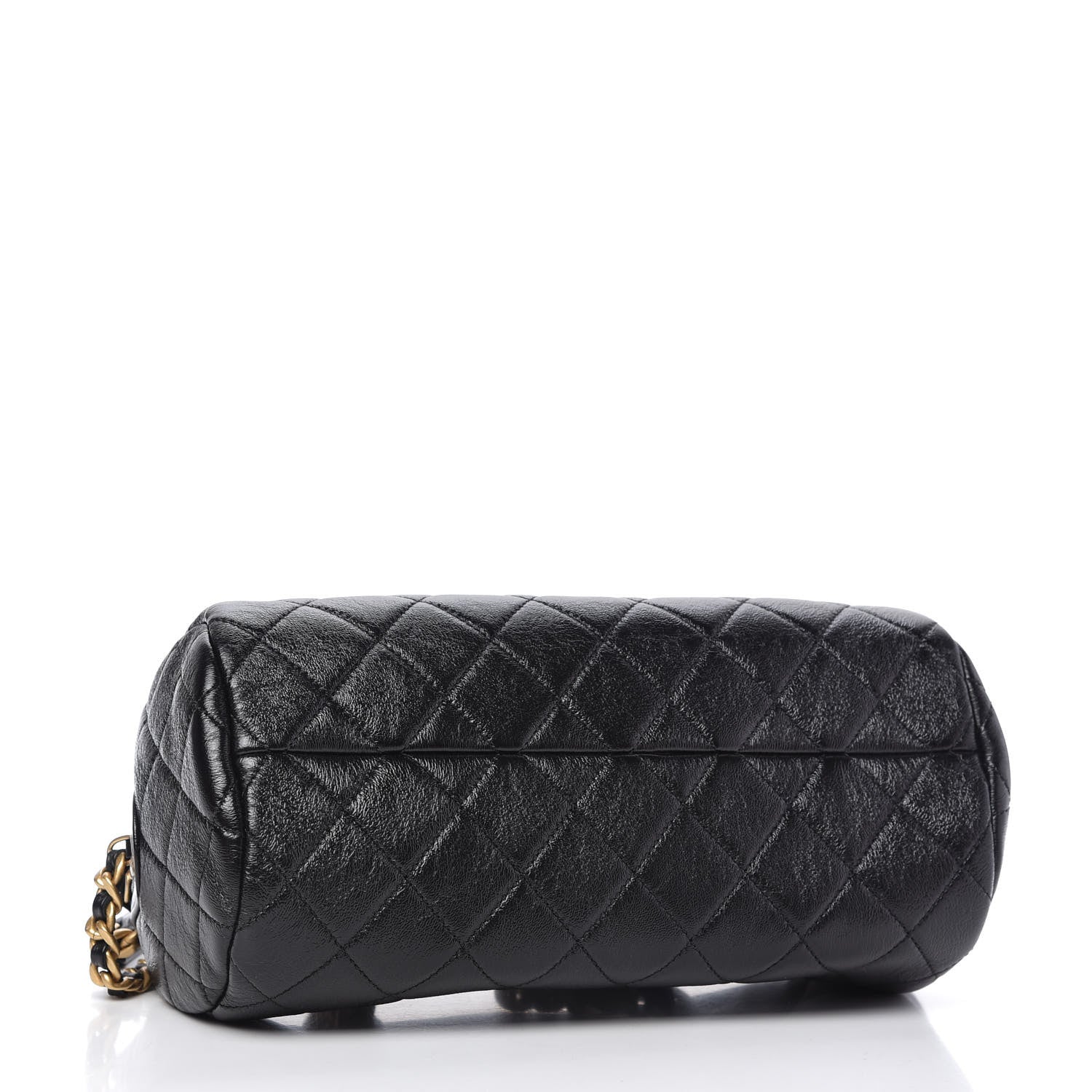Chanel Shiny Lambskin Quilted Fashion Therapy Bowling Bag Black 4 of 10