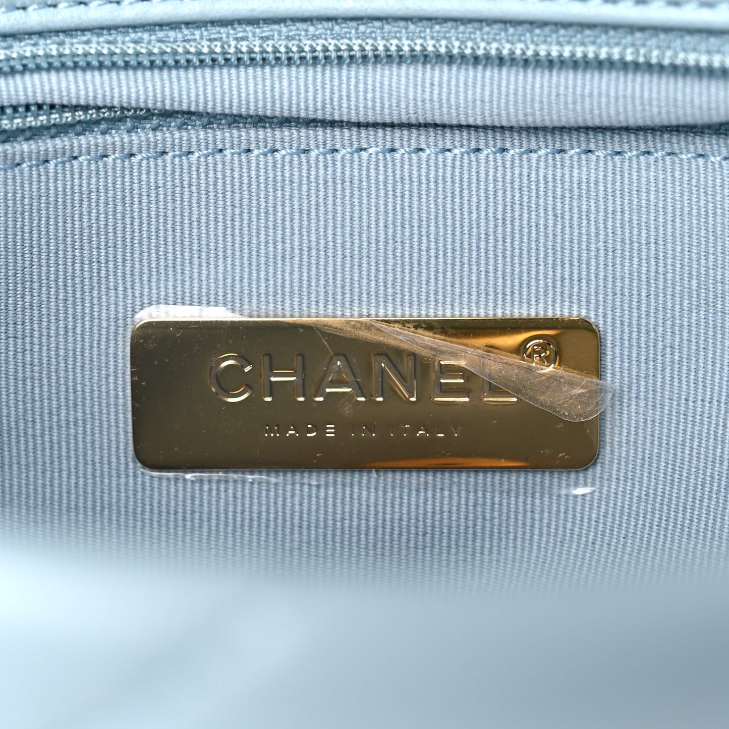 Lambskin Quilted Medium Chanel 19 Flap Light Blue