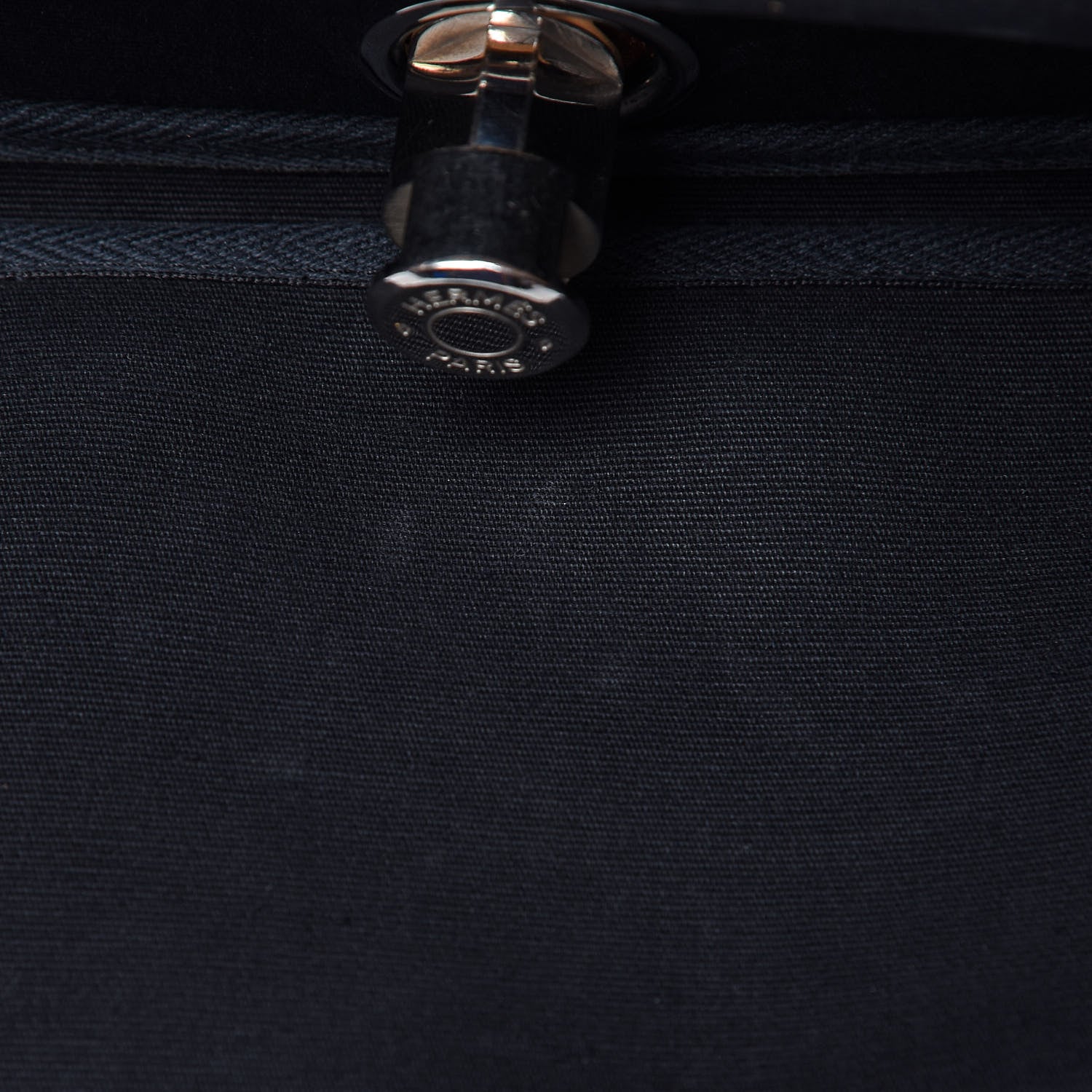 Hermes Toile Vache Calfskin Herbag 30 PM Black Natural 14 of 34