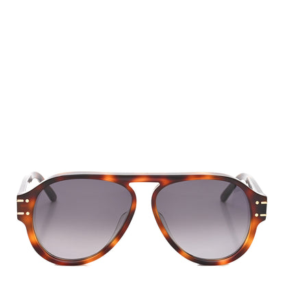 Christian Dior Acetate Diorsignature A1U Pilot Sunglasses Havana 2 of 7