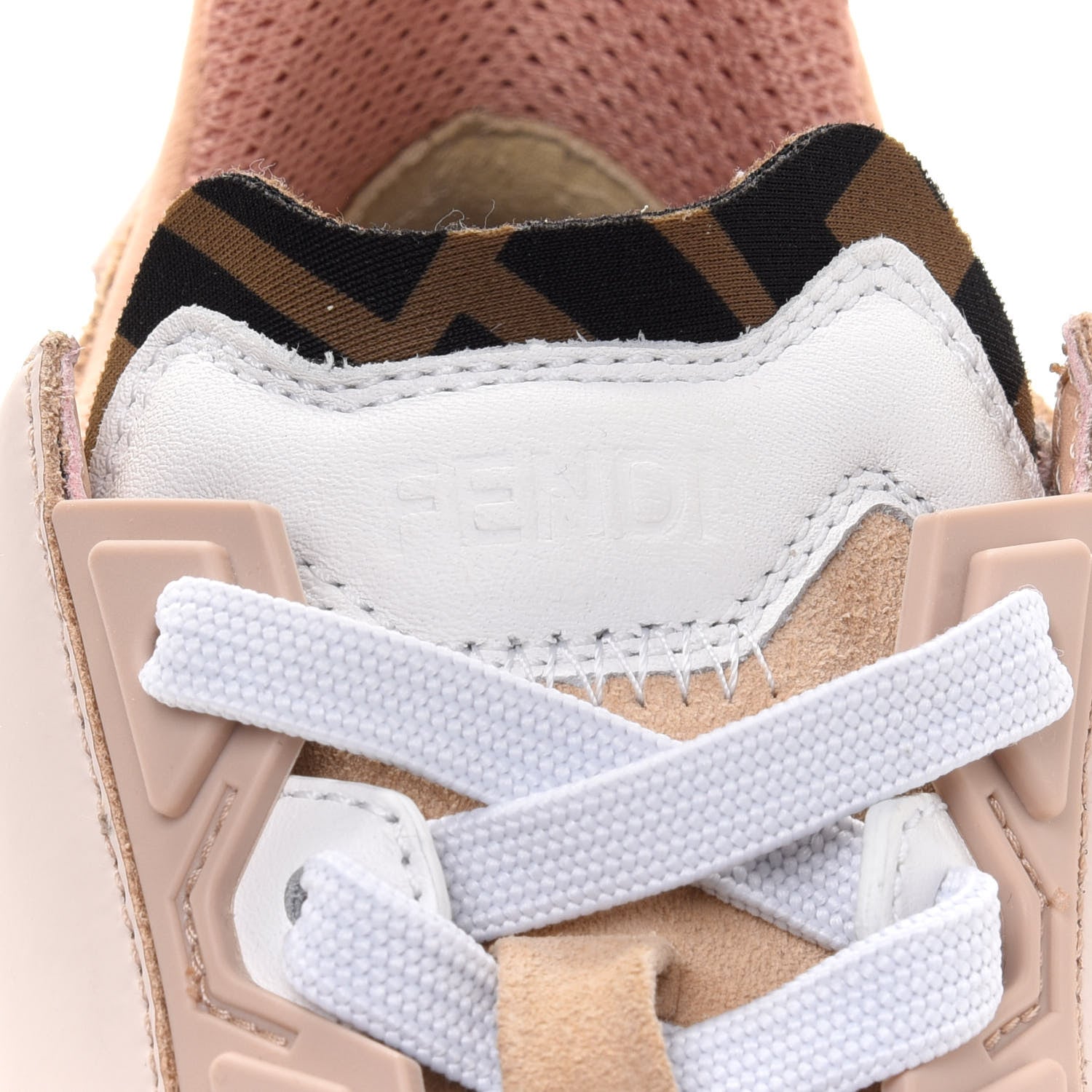 Fendi Nylon Suede Transparent Fendi Flow Low Top Sneakers 37 Light Rose 10 of 11