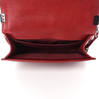 Chanel Caviar Quilted Medium Boy Flap Red 5 of 12