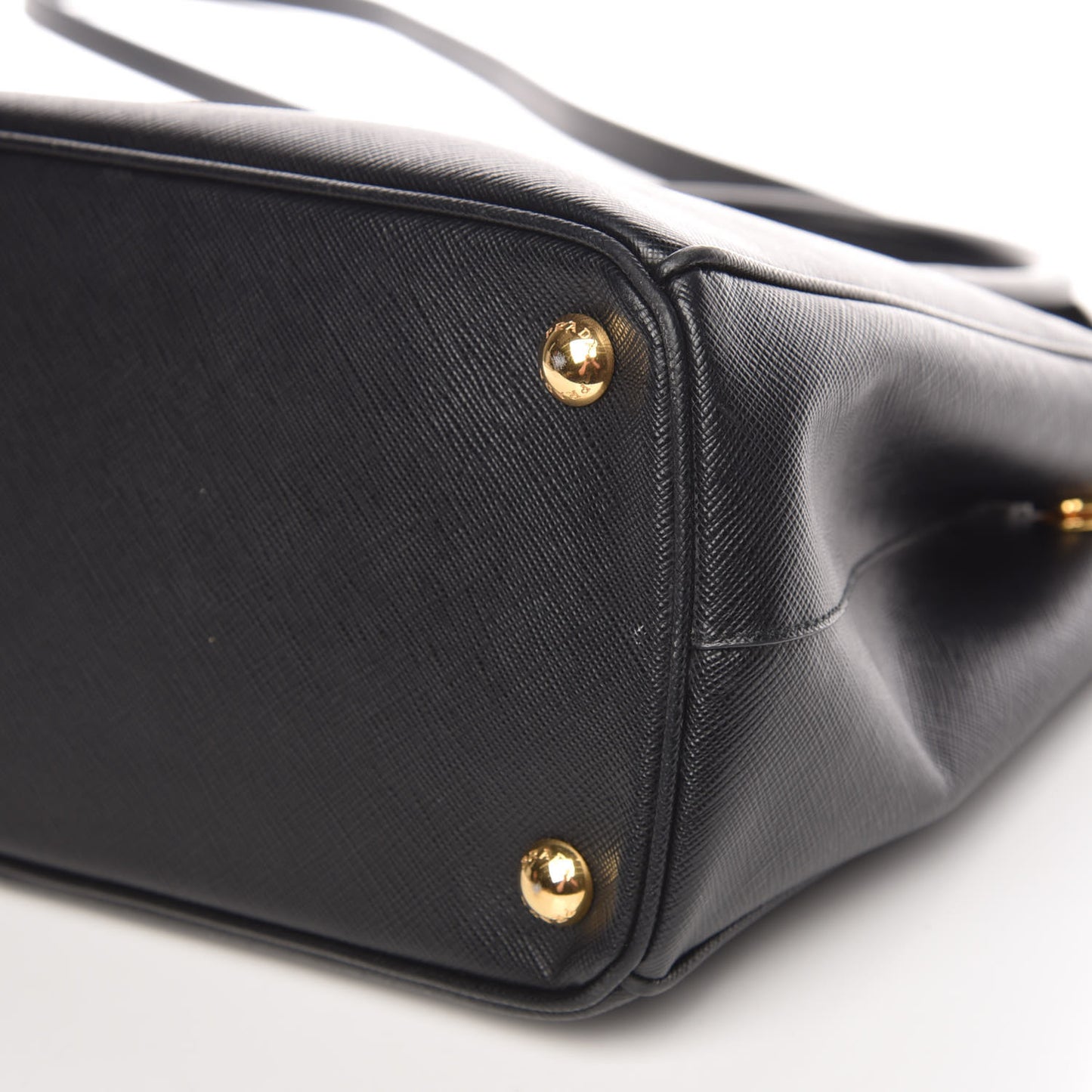 Saffiano Small Galleria Double Zip Tote Black