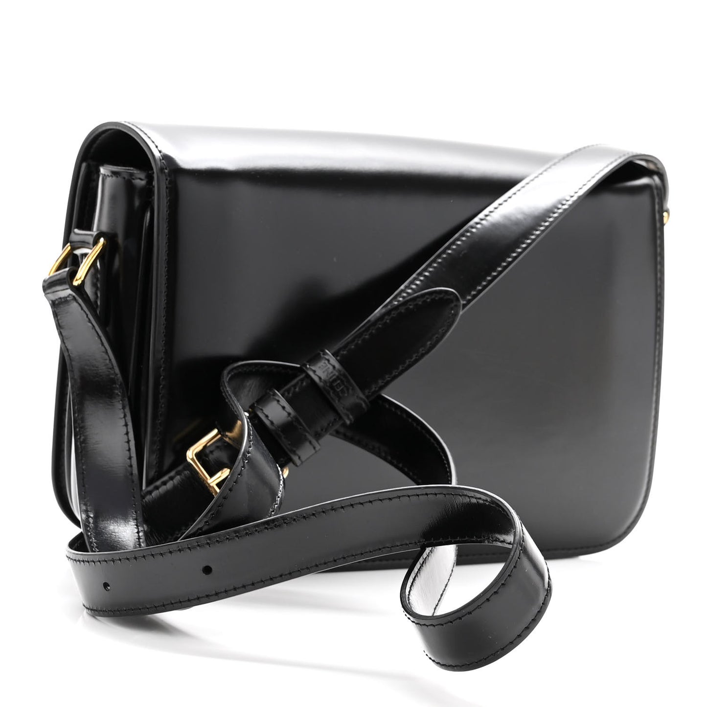 Shiny Calfskin Medium Triomphe Black