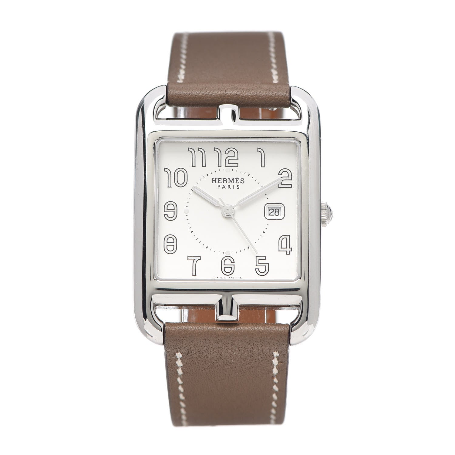 Hermes Stainless Steel Swift 29mm Cape Cod Quartz Watch Etoupe 1 of 5