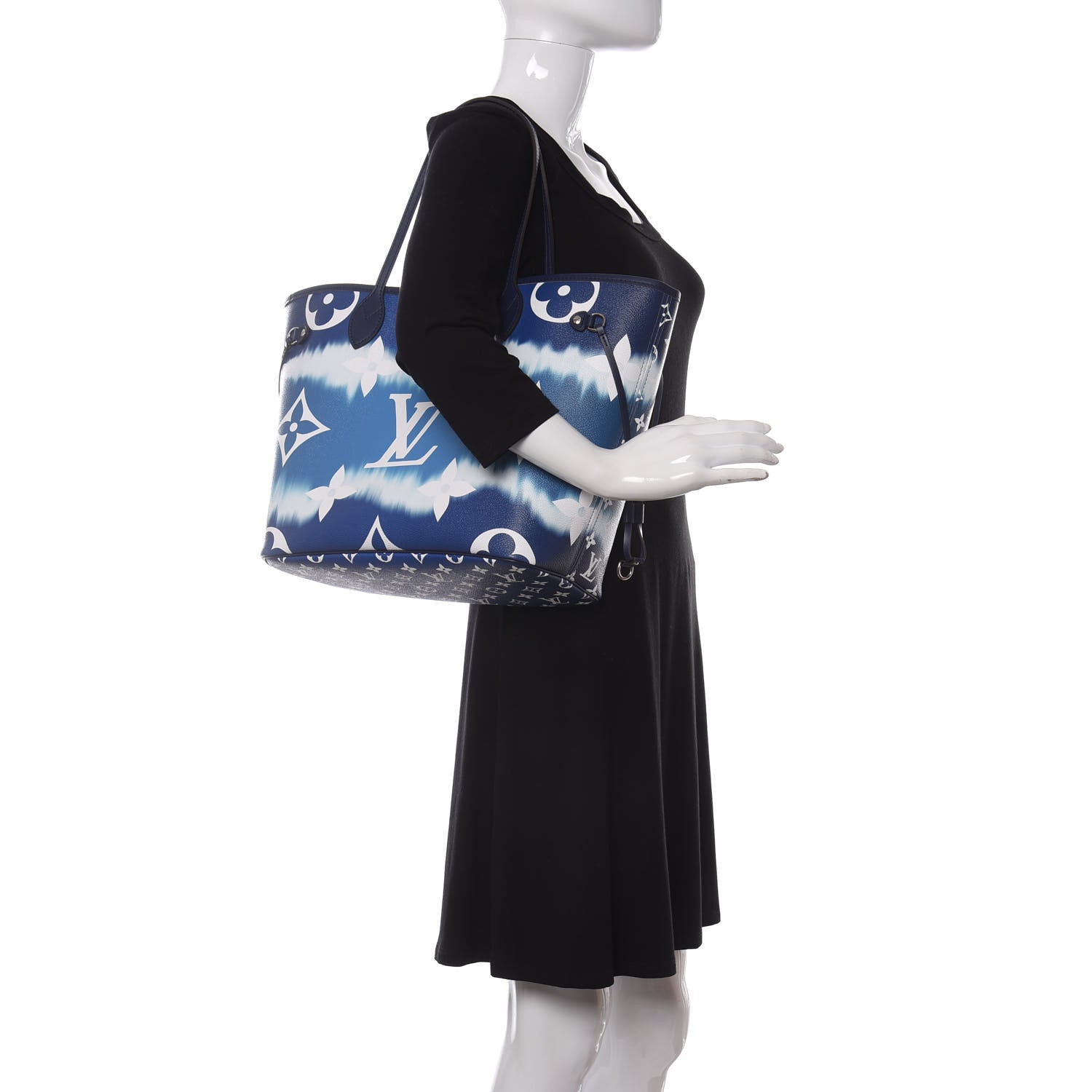 Louis Vuitton Monogram Escale Neverfull MM Blue 2 of 11
