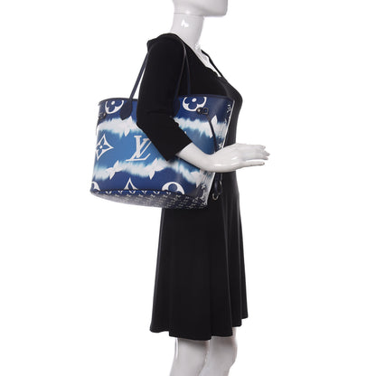 Louis Vuitton Monogram Escale Neverfull MM Blue 2 of 11