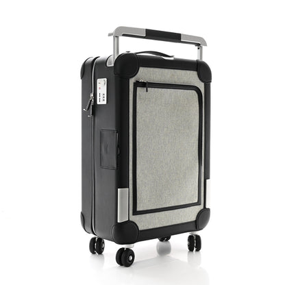 Hermes H Viking Canvas Taurillon Regate Cargo Rolling Trolley Luggage Ecru Black 2 of 9
