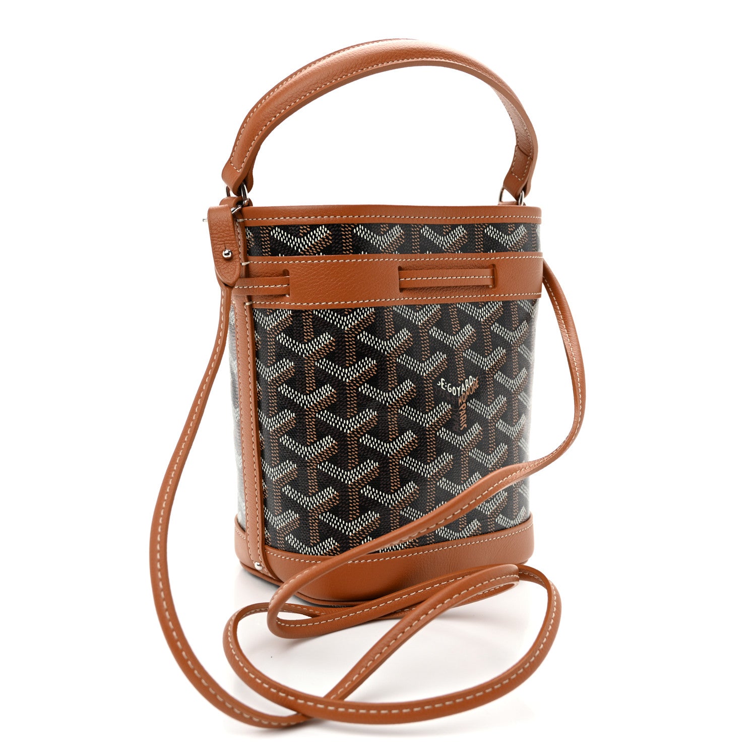 Goyard Goyardine Petit Flot Mini Bucket Bag Black Gold 3 of 9