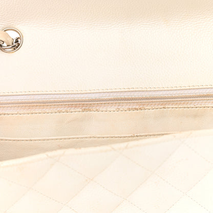 Chanel Caviar Quilted Jumbo Single Flap White 11 of 21