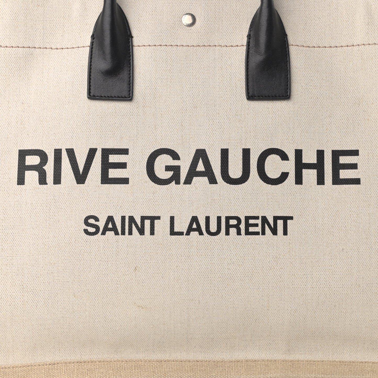 Linen Calfskin Rive Gauche Tote Optic White