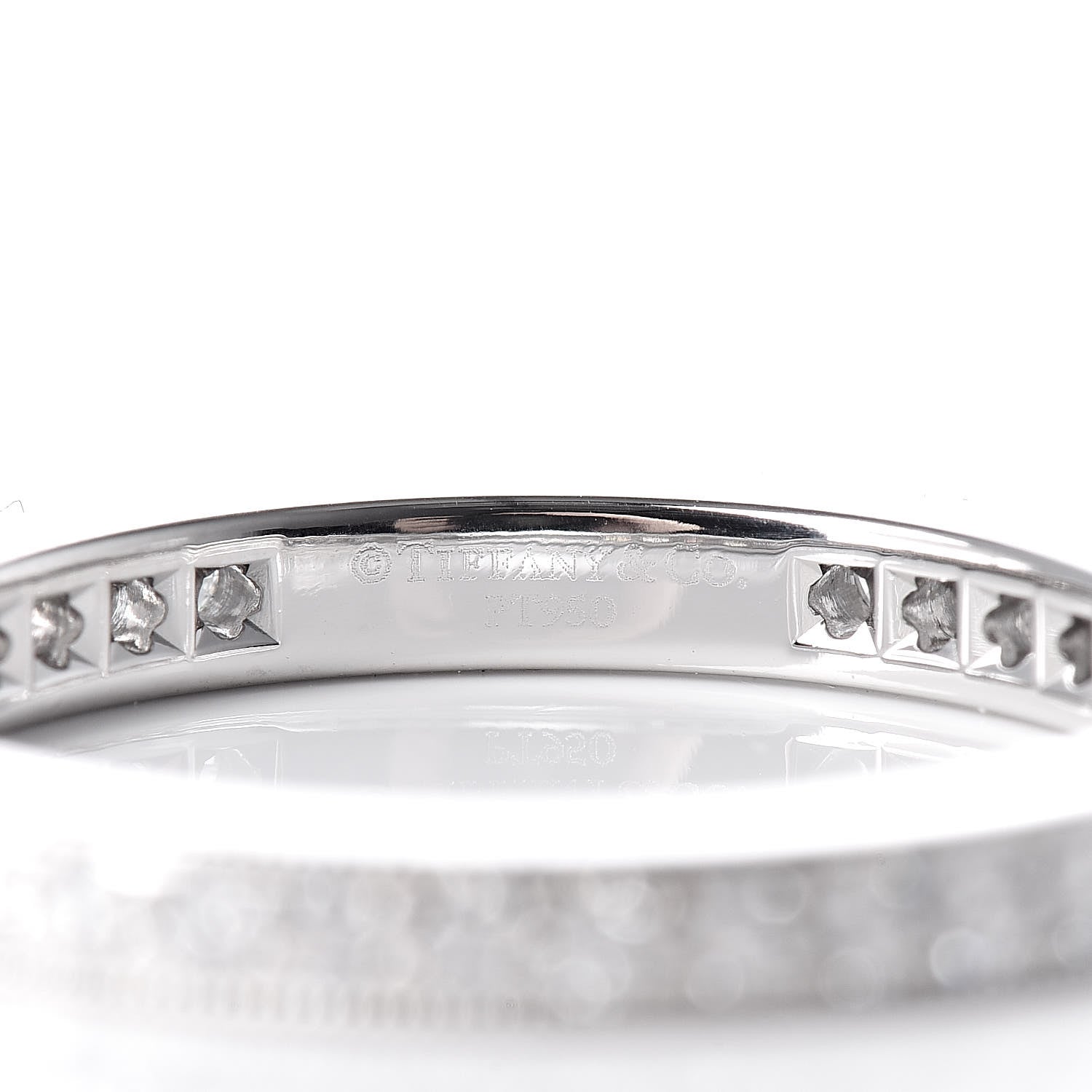 Tiffany Platinum Diamond 2mm Legacy Band Ring 50 5.25 4 of 5