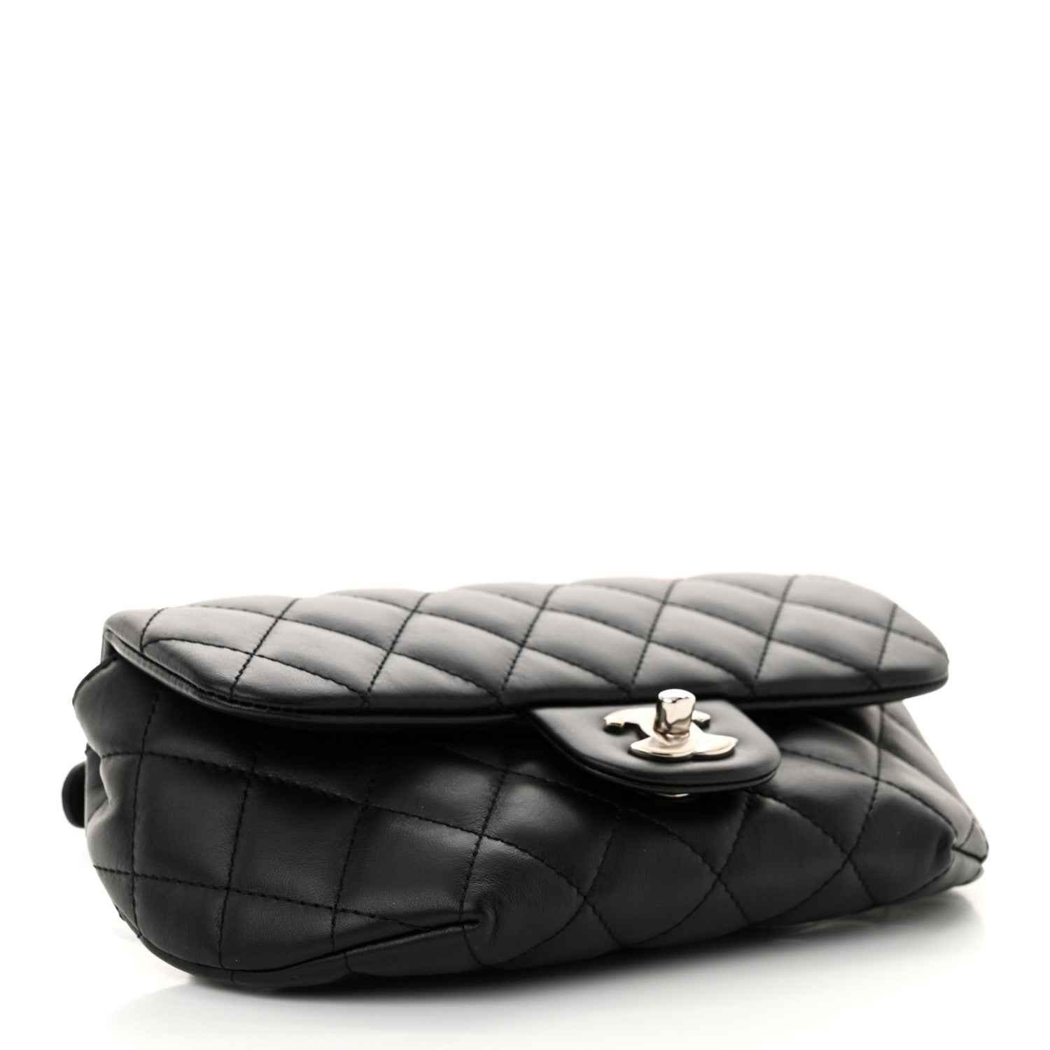 Chanel Calfskin Quilted CC Uniform Flap Belt Bag Black 4 of 11