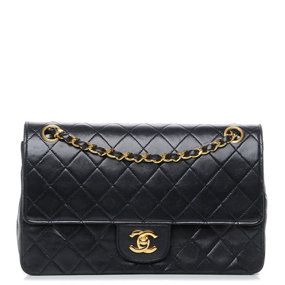 Chanel Lambskin Quilted Medium Double Flap Black 1 of 9