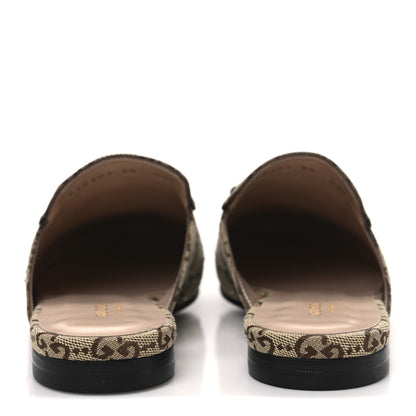 Gucci Crystal Canvas GG Monogram Nappa Womens Princetown Slippers 38 Beige Ebony New Acero 6 of 11