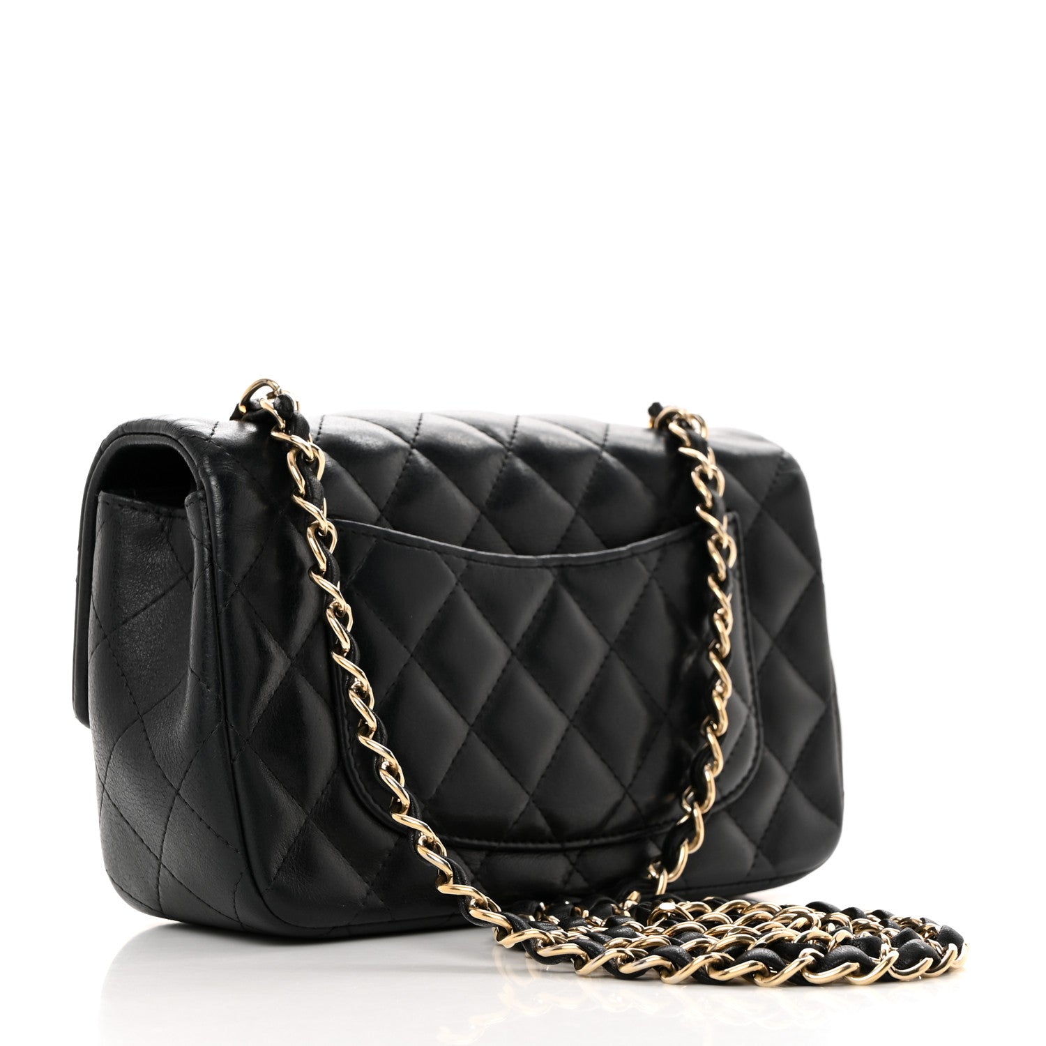 Chanel Lambskin Quilted Mini Rectangular Flap Black 2 of 11