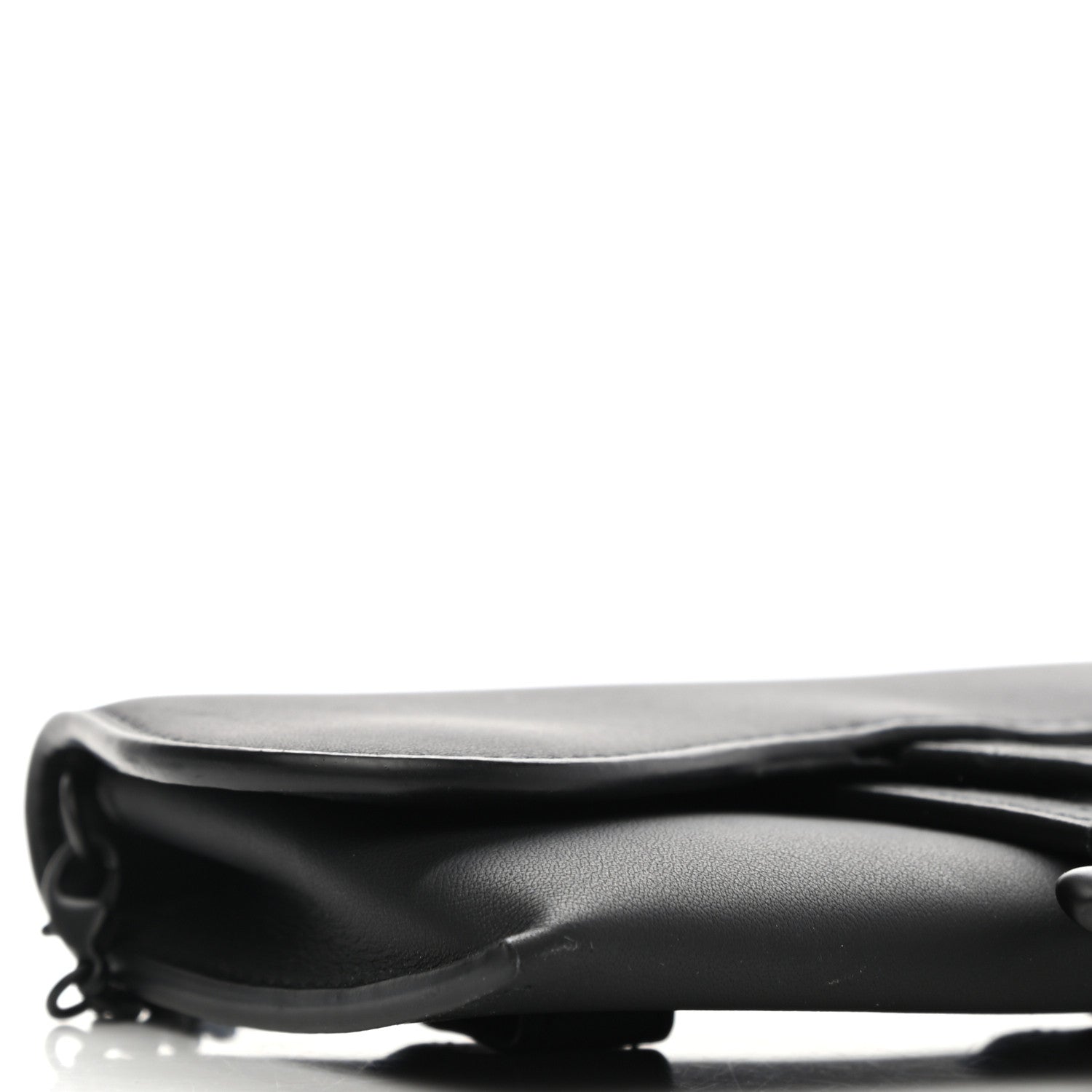Christian Dior Ultra Matte Calfskin Nano Saddle Chain Pouch Black 8 of 9