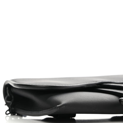 Christian Dior Ultra Matte Calfskin Nano Saddle Chain Pouch Black 8 of 9