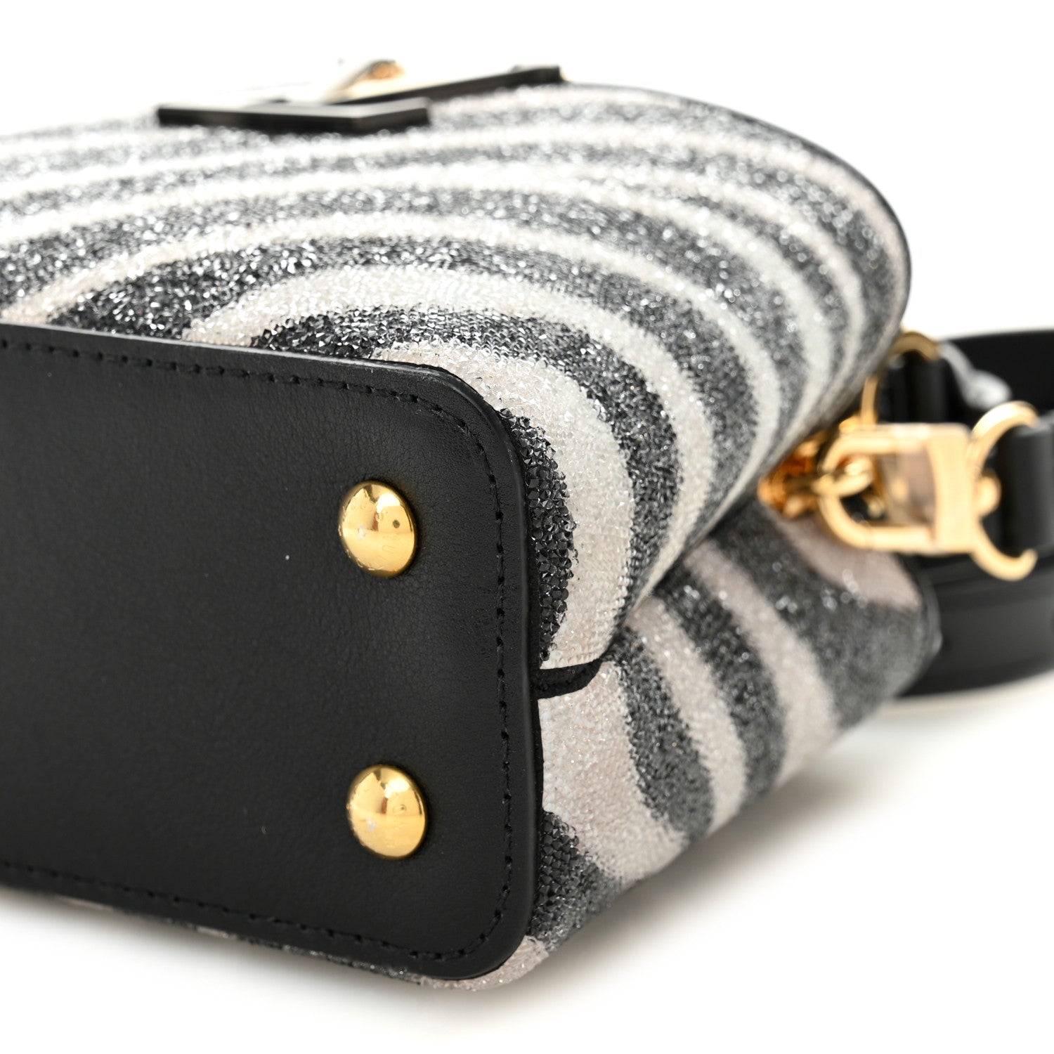 スワロフスキーゼブラ Louis Vuitton Swarovski Calfskin Capucines Mini Zebra 1781929