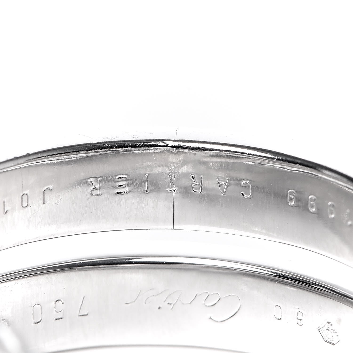 Cartier 18K White Gold 9mm Paris Nouvelle Vague Ring 60 9.25 11 of 11