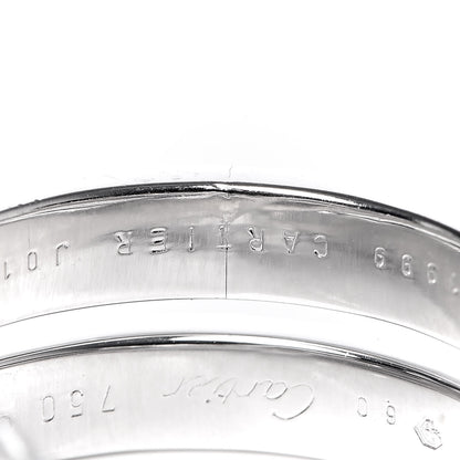 Cartier 18K White Gold 9mm Paris Nouvelle Vague Ring 60 9.25 11 of 11