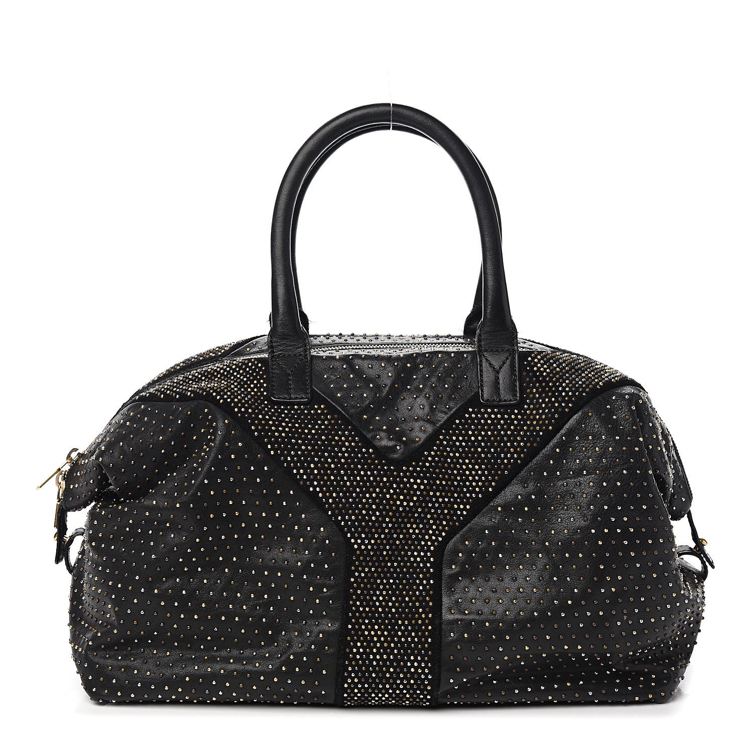 Saint Laurent Calfskin Rock Studded Easy Sac Black 1 of 11