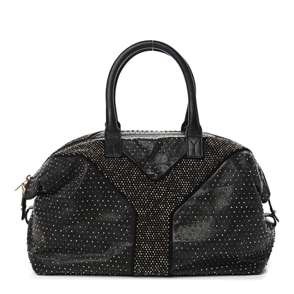 Saint Laurent Calfskin Rock Studded Easy Sac Black 1 of 11