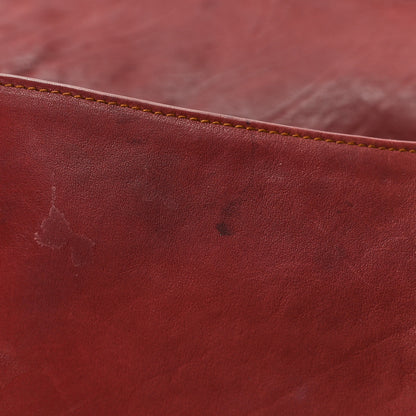 Christian Dior Calfskin Medium Gaucho Double Saddle Bag Red 9 of 12