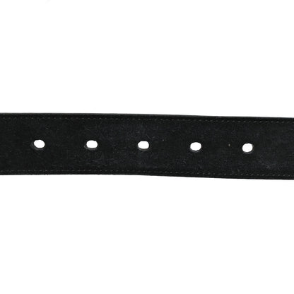 Saint Laurent Suede Monogram Square Buckle Belt 90 36 Black 3 of 5