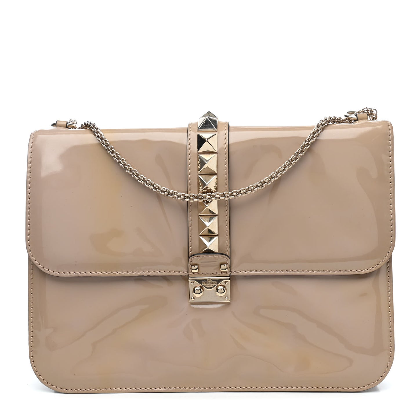 Patent Large Glam Lock Rockstud Flap Poudre