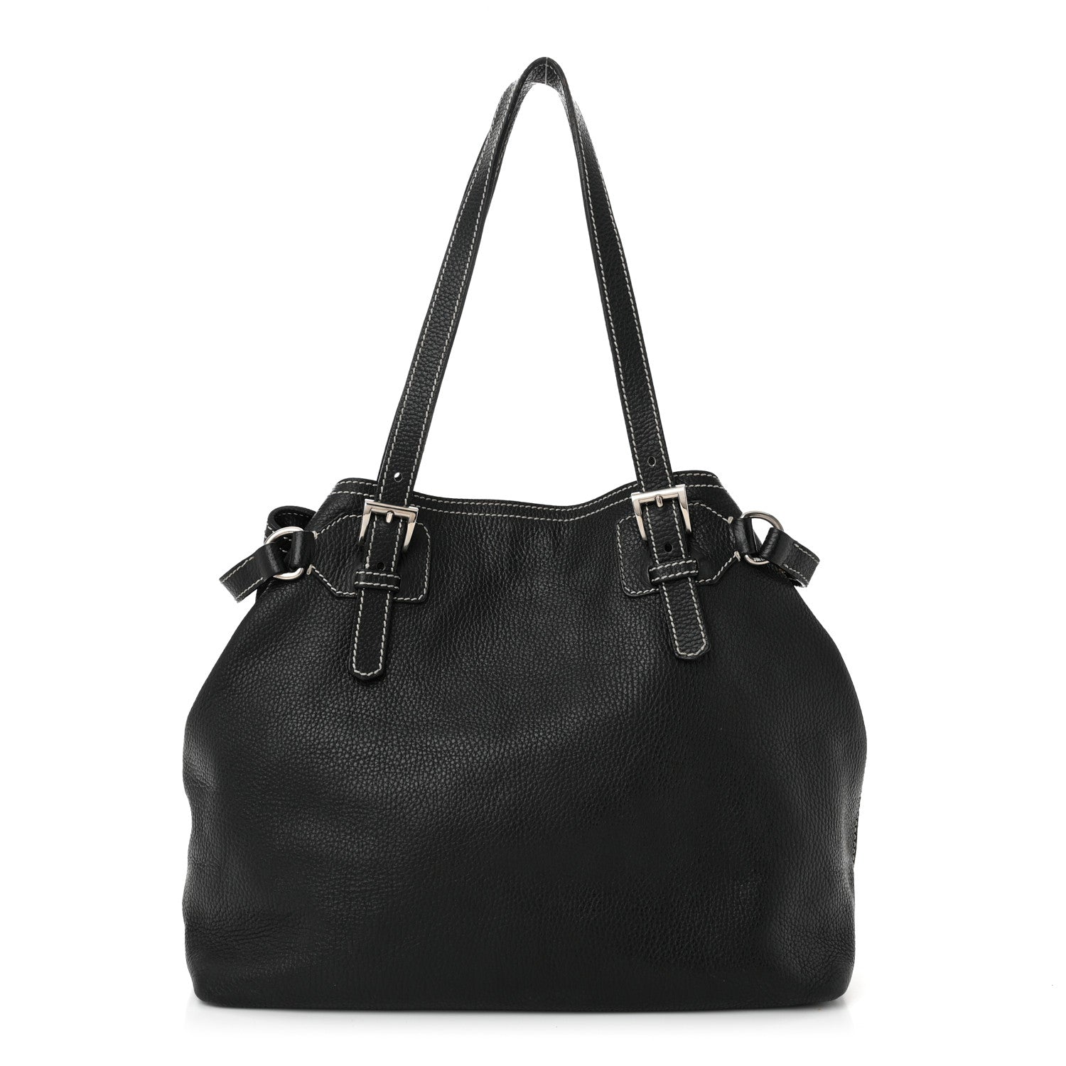 Prada Vitello Daino Shoulder Bag Black 1 of 13