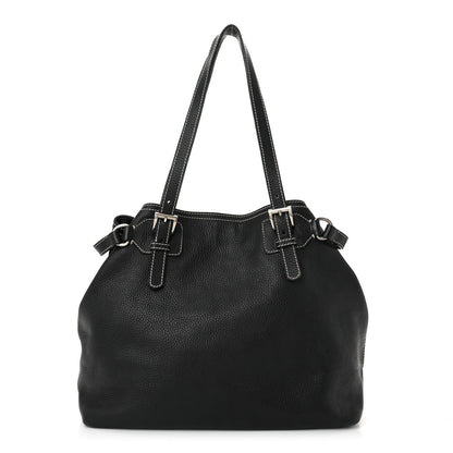Prada Vitello Daino Shoulder Bag Black 1 of 13