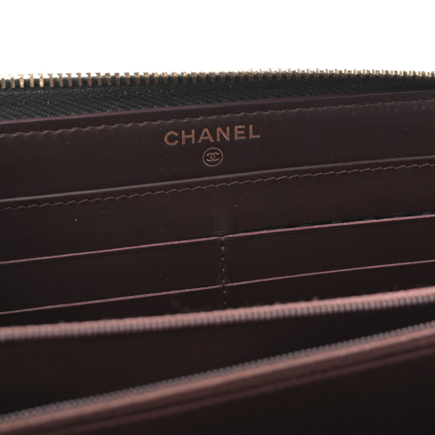Chanel Caviar Quilted Large Gusset Zip Around Wallet Black 7 of 8