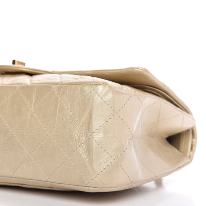 Chanel Metallic Aged Calfskin Quilted 2.55 Reissue Flap Light Gold 8 of 11
