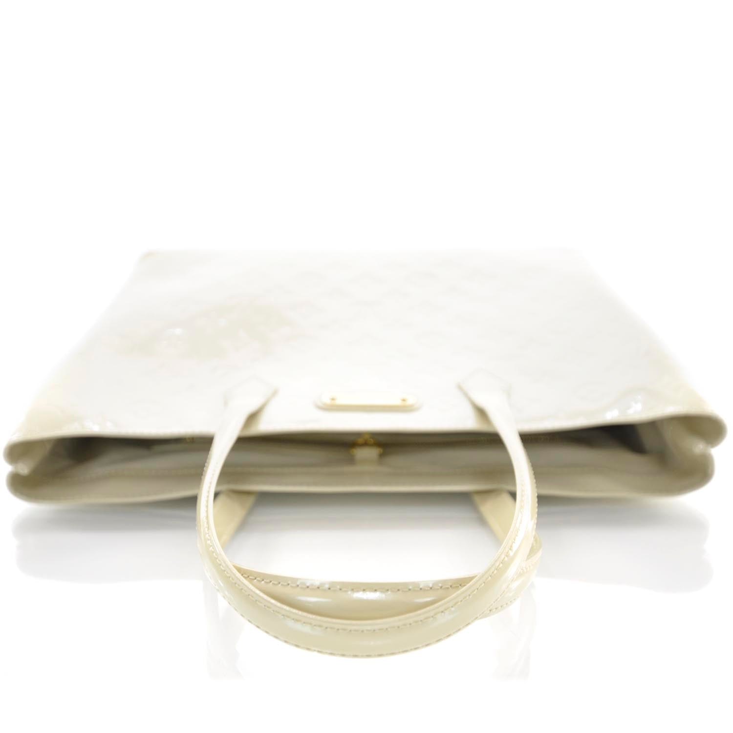 Louis Vuitton Vernis Wilshire MM Blanc Corail 5 of 9