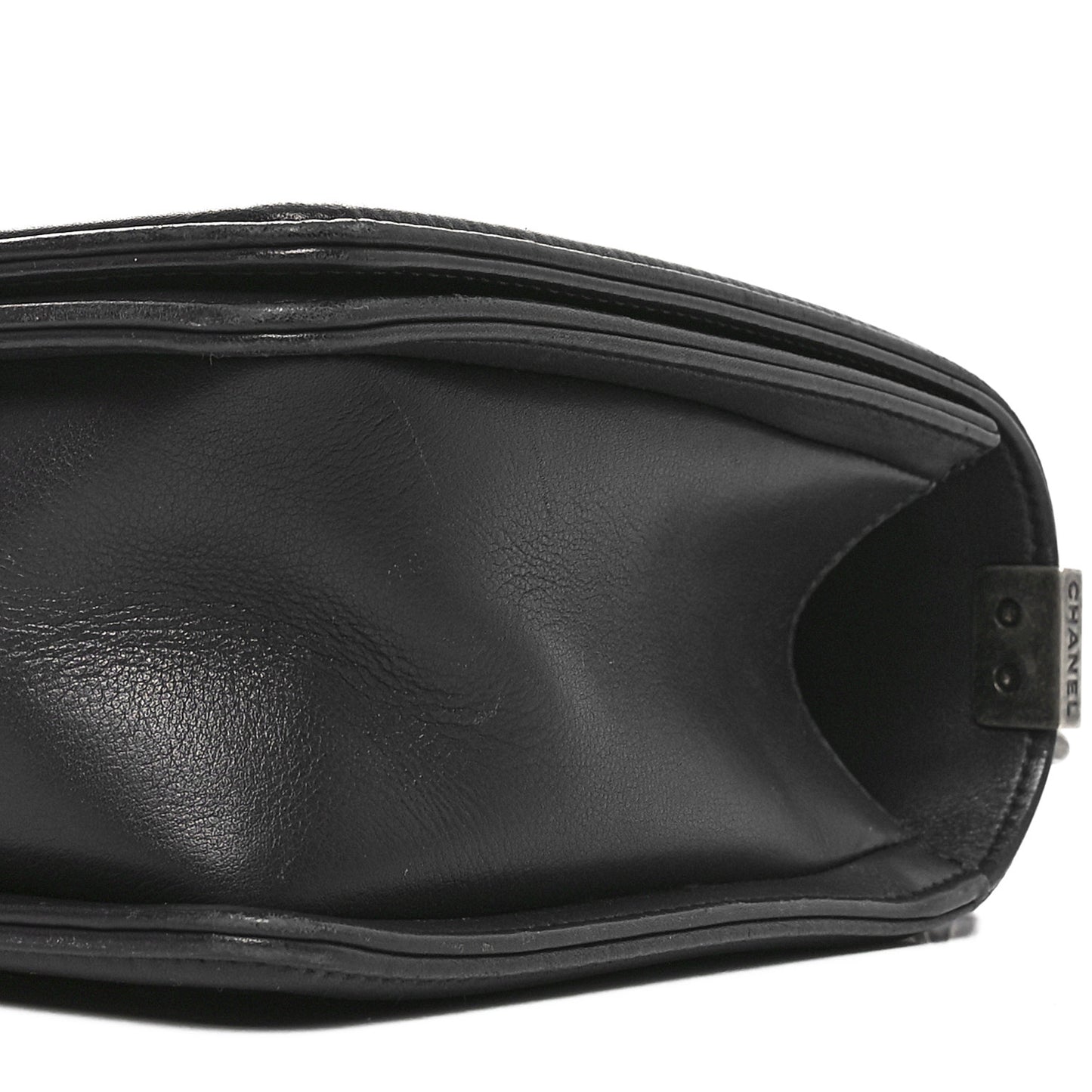 Lambskin Chevron Quilted New Medium Boy Flap Dark Navy Blue