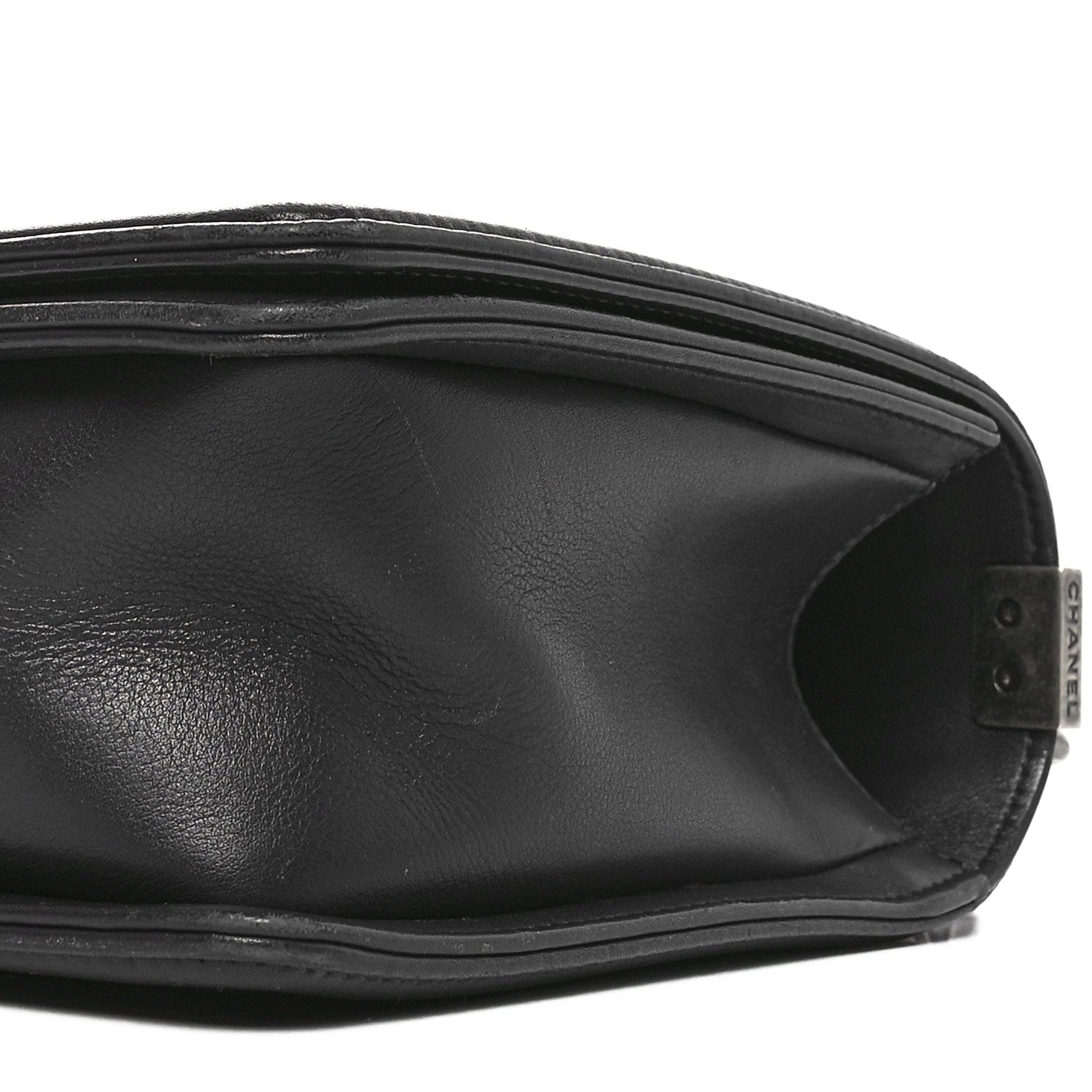 Chanel Lambskin Chevron Quilted New Medium Boy Flap Dark Navy Blue 10 of 10