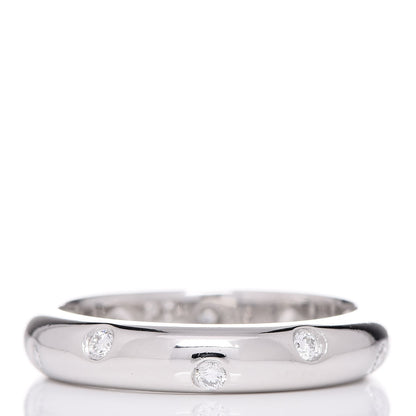 Tiffany Platinum Diamond 4mm Etoile Band Ring 54 6.75 3 of 5