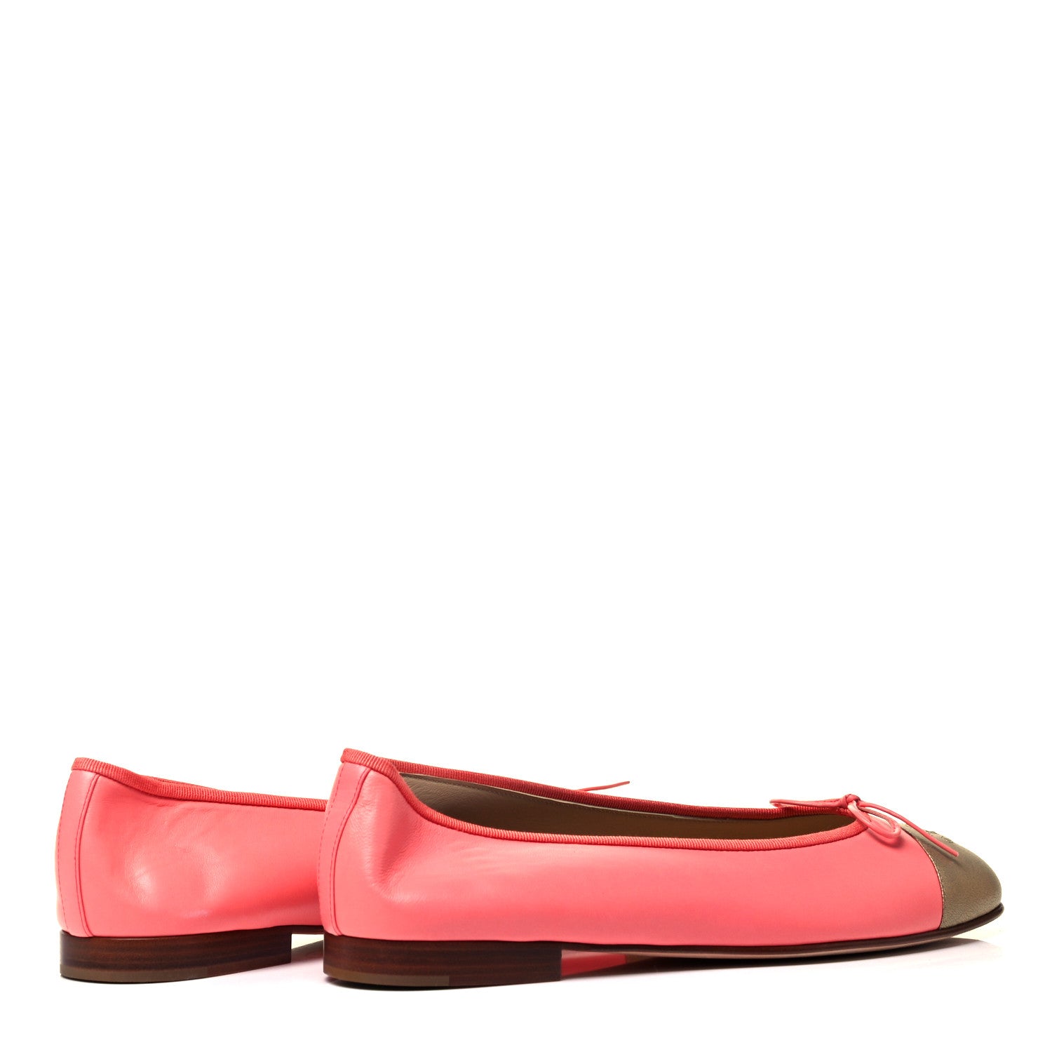 Chanel Calfskin Cap Toe Ballerina Flats 41 Pink 4 of 8