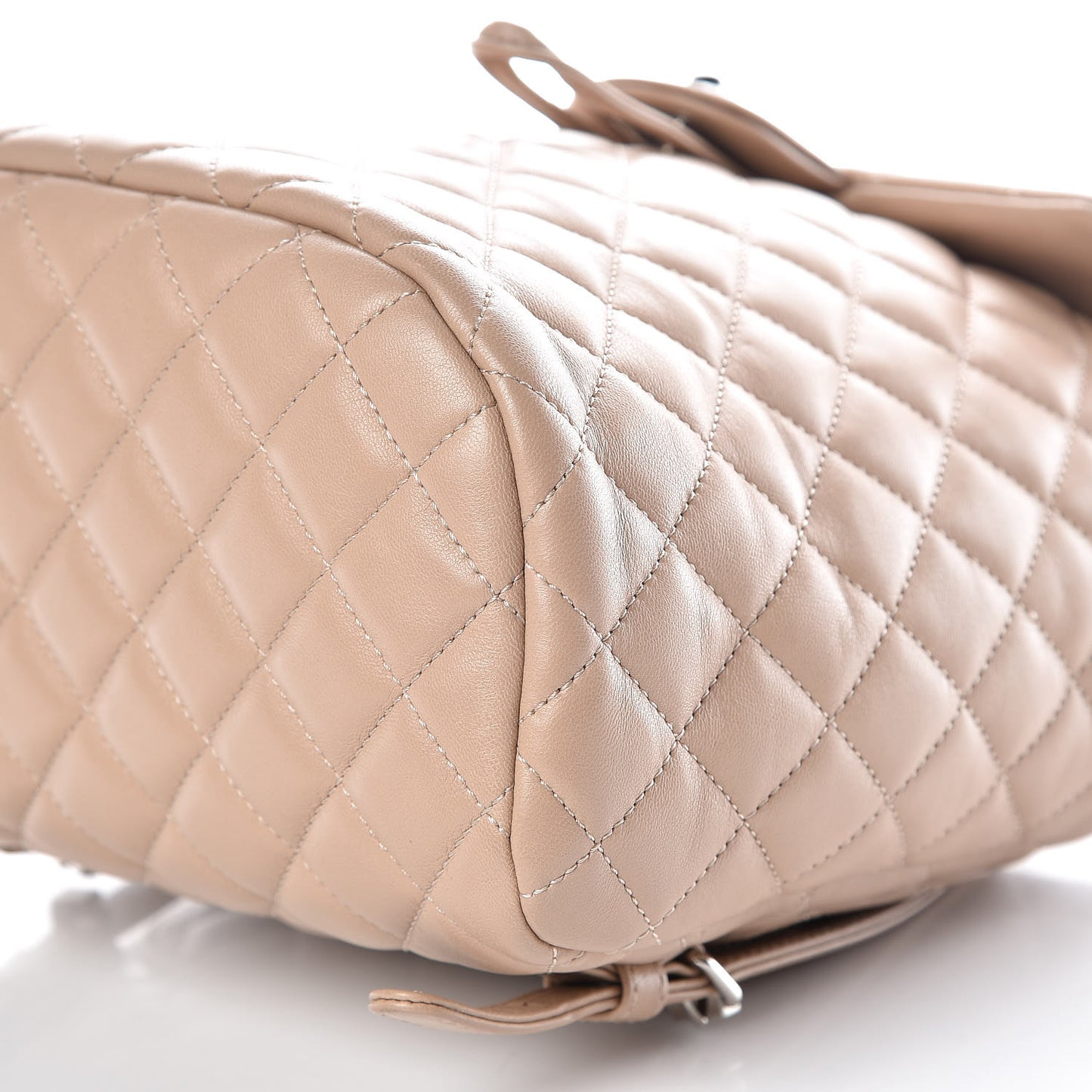 Lambskin Quilted Small Urban Spirit Backpack Beige
