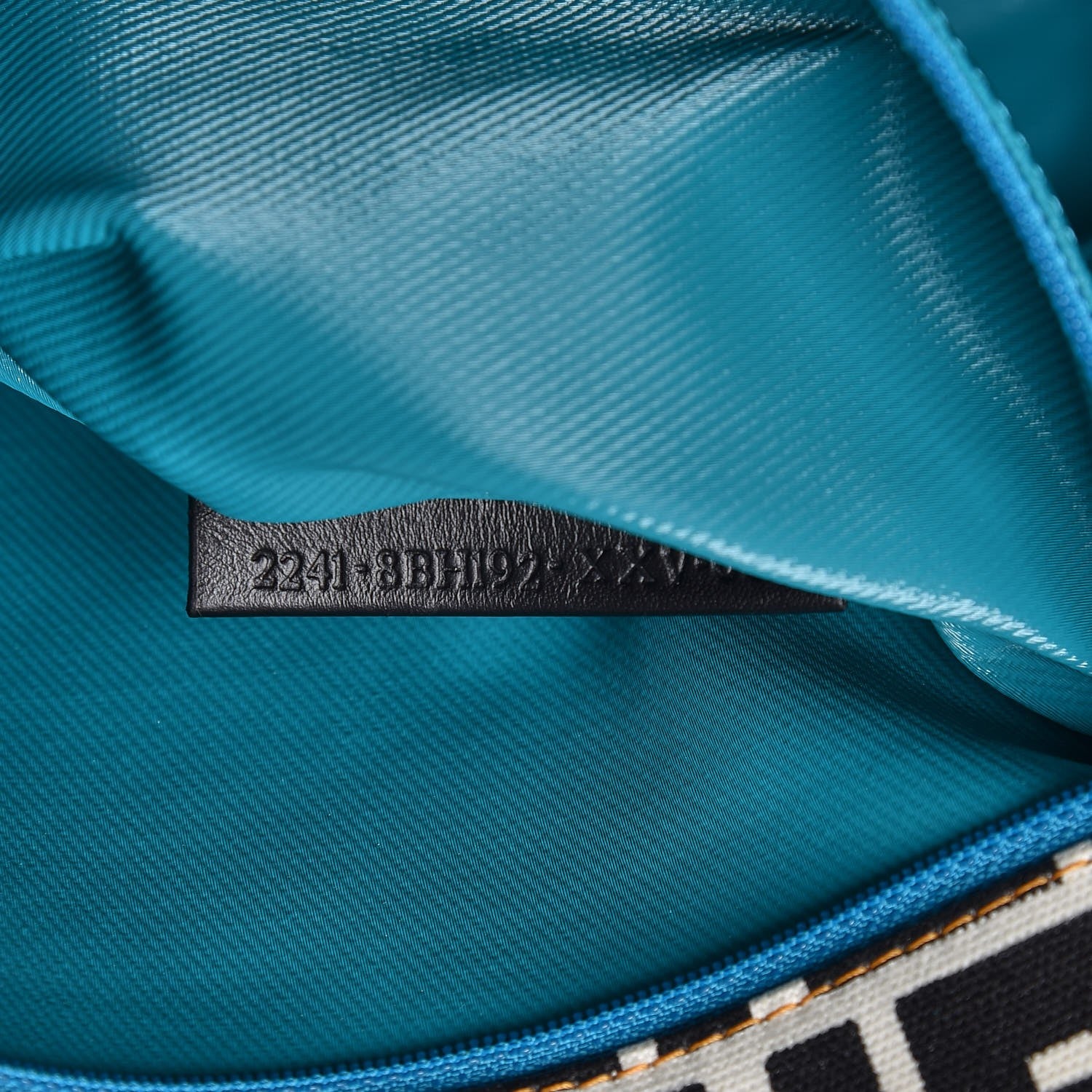 Fendi Canvas FF Small Roll Tote Black White 7 of 9