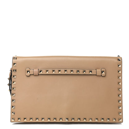 Valentino Garavani Nappa Rockstud Wristlet Clutch Alpaca 1 of 11