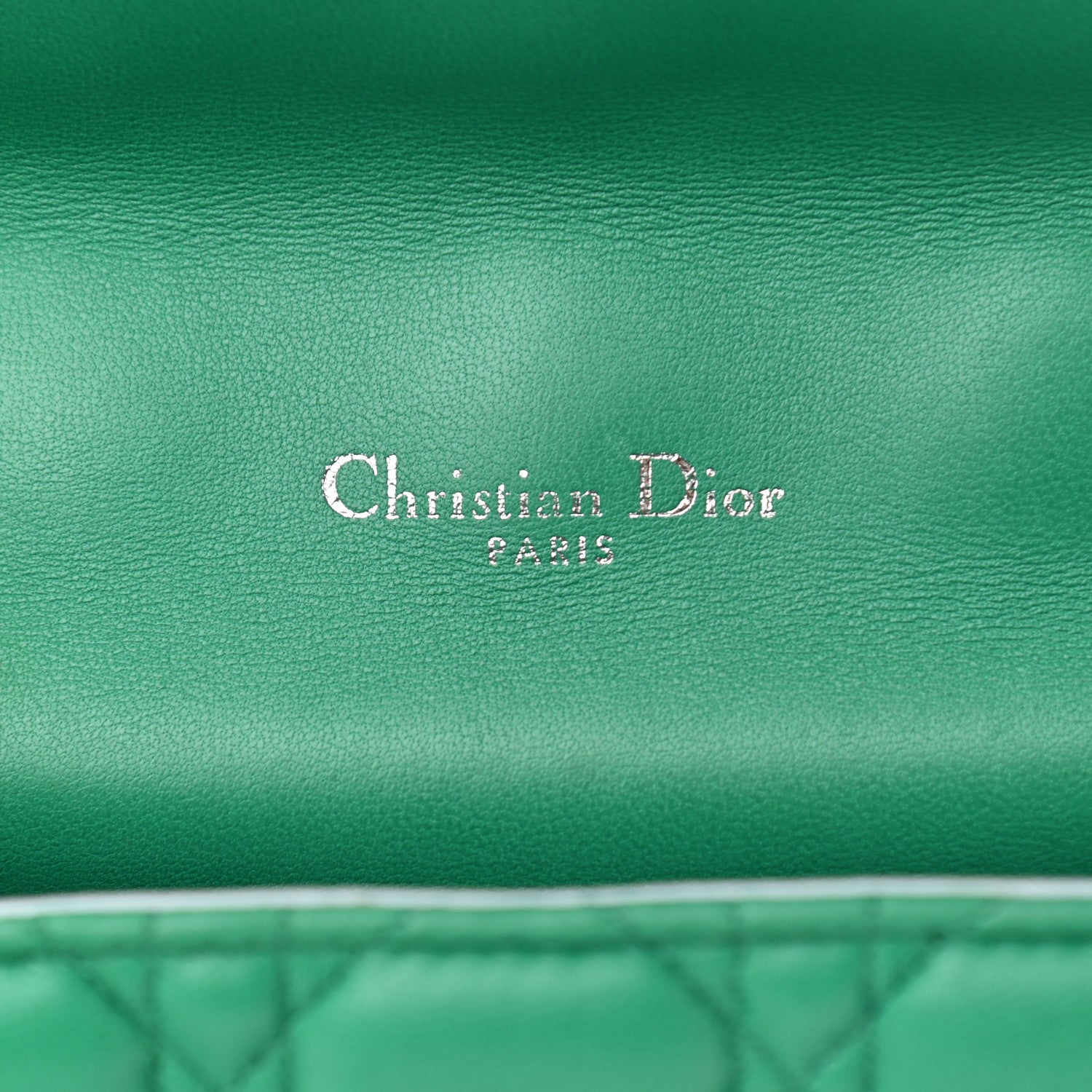 Christian Dior Lambskin Cannage Large Miss Dior Flap Green 6 of 11