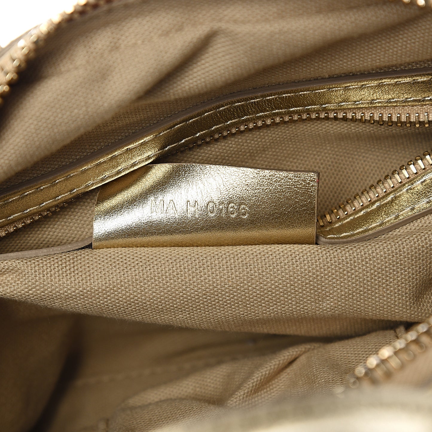 Metallic Calfskin Micro Nightingale Gold